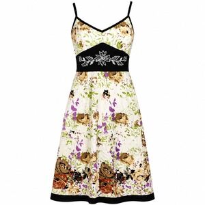 Vintage Bloomcore Babydoll Midi Dress‎ Womens Small Meadowcore Floral Cottage
